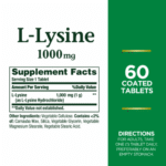 Nature's Bounty, L-Lysine - 1000 mg (60 Tablets) - Image 2