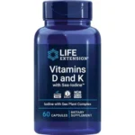 Life Extension, Vitamins D and K with Sea-Iodine, (60 Capsules)