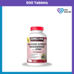 Kirkland Signature, Calcium Citrate Magnesium and Zinc, 500 Tablets