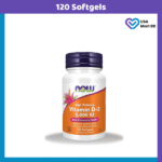 NOW Vitamin D3 (125 mcg) 5000 IU -120 Softgels