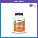 NOW Foods Supplement Magnesium Glycinate 100 mg (180 Tablets) | Highly Absorbable Form,