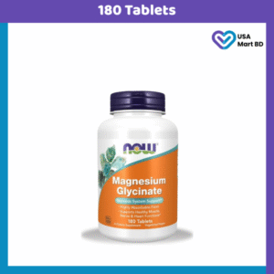 NOW Foods Supplement Magnesium Glycinate 100 mg (180 Tablets) | Highly Absorbable Form,