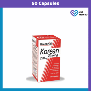 HealthAid Korean Ginseng 250mg - 50 Capsules