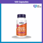 NOW Foods, Vitamin D-3 & K-2 (120 Capsules)