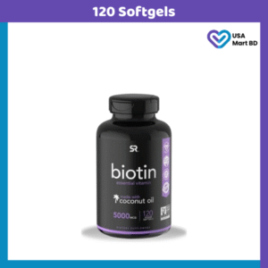 Sports Research, Biotin with Coconut Oil, 5,000 mcg, 120 Softgels