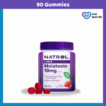 Natrol Melatonin Gummies, Sleep Support for Adults, 10 mg Melatonin Supplement for Sleeping, Strawberry-Flavored | 90 Gummies