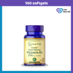 Puritan's Pride Vitamin D3 (250 mcg) 10000 IU -100 Softgels