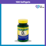Spring Valley Vitamin D3, 25mcg, 1,000 IU – 100 Softgels