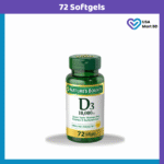 Nature's Bounty Vitamin D3 (250 mcg) 10000 IU -72 Softgels