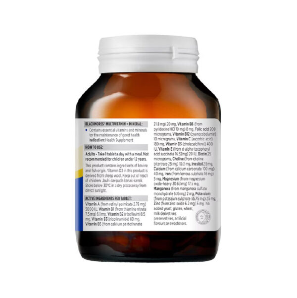 Blackmores Multivitamin + Mineral 120 Tablets - Image 2