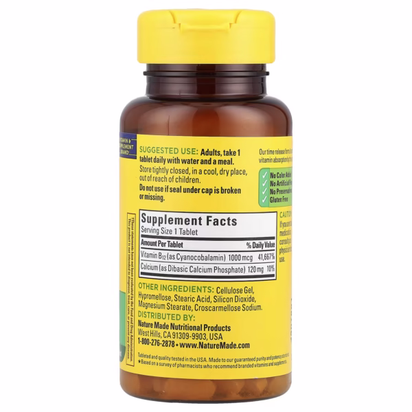 Nature Made, Vitamin B12 1000 mcg (75 Tablets) - Image 2