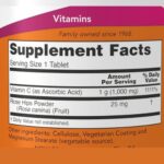 NOW Foods Vitamin C-1000 mg (100 Tablets) - Image 2