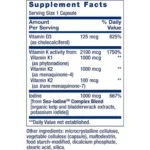 Life Extension, Vitamins D and K with Sea-Iodine, (60 Capsules) - Image 2