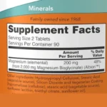 NOW Foods Supplement Magnesium Glycinate 200 mg (180 Tablets) - Image 2