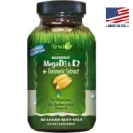 Irwin Naturals, High Potency Mega D3 & K2 + Turmeric Extract, 60 Liquid Soft-Gels