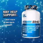 EVLution Nutrition Vitamin D3+K2 (60 Capsules) - Image 2