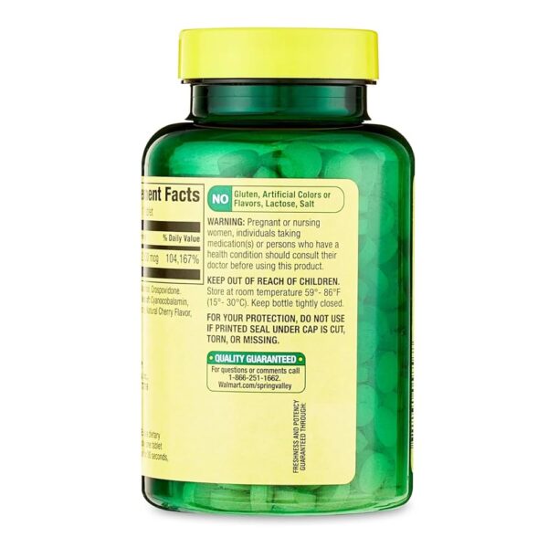 Spring Valley Vitamin B12 500 mcg (200 Tablets) - Image 2