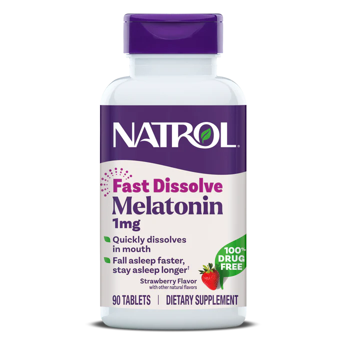 6324.957_2010868_25018_Melatonin_1mg_FD90Tab_Label Natrol Melatonin 1mg (90 Tablets) - Image 1