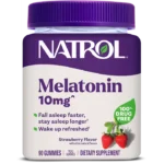 Natrol Melatonin Gummies, Sleep Support for Adults, 10 mg Melatonin Supplement for Sleeping, Strawberry-Flavored | 90 Gummies