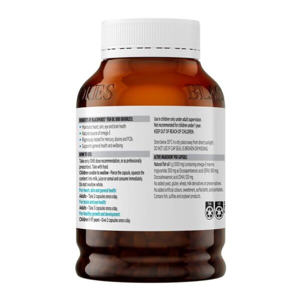 Blackmores Odourless Fish Oil 1000mg (200 Capsules) - Image 2