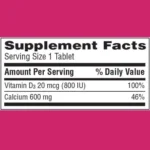 Caltrate 600 Plus D3 Calcium and Vitamin D Supplement (60 Tablets) - Image 3