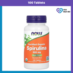 Now Foods Organic Spirulina 500 Tablets (100 Tablets) | Certified Organic