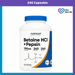 Nutricost Betaine HCL + Pepsin - 790 mg (240 Capsules)