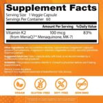 Doctor's Best, Vitamin K2 MK-7 with MenaQ7, 100 mcg, (60 Capsule) - Image 2