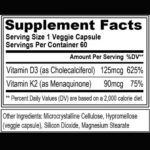 EVLution Nutrition Vitamin D3+K2 (60 Capsules) - Image 3