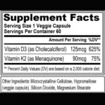 EVLution Nutrition Vitamin D3+K2 (60 Capsules) - Image 3