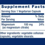 Life Extension Magnesium (Citrate) 100 mg -100 Vegetarian Capsules - Image 2