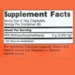 NOW Foods, MSM Methylsulfonylmethane 1000 mg (120 Veg Capsules) - Image 2
