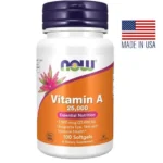 NOW Foods Vitamin A 25000 mcg (100 Softgels)