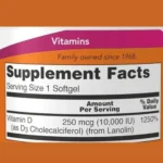 NOW Foods, Vitamin D-3 High Potency 10,000 IU, 120 Softgels - Image 2