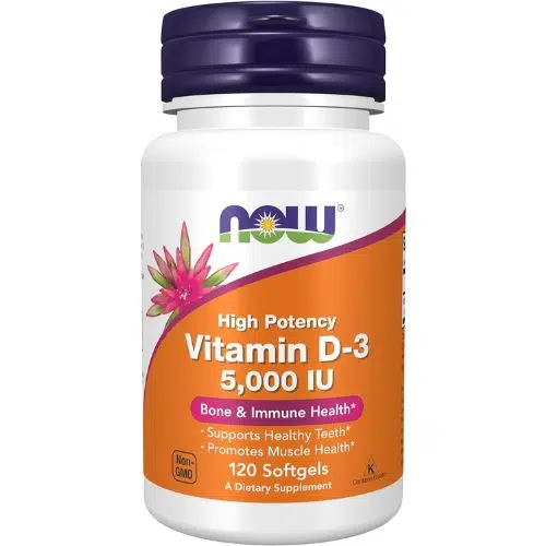 NOW-Supplements-Vitamin-D3-5000-iu-Price-in-Bangladesh.jpg NOW Vitamin D3 (125 mcg) 5000 IU -120 Softgels - Image 1