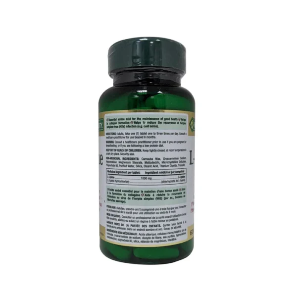 Nature's Bounty, L-Lysine - 1000 mg (60 Tablets) - Image 3