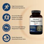 Naturebell Magnesium Citrate 500mg (240 Capsules) | 3rd Party lab tested - Image 3