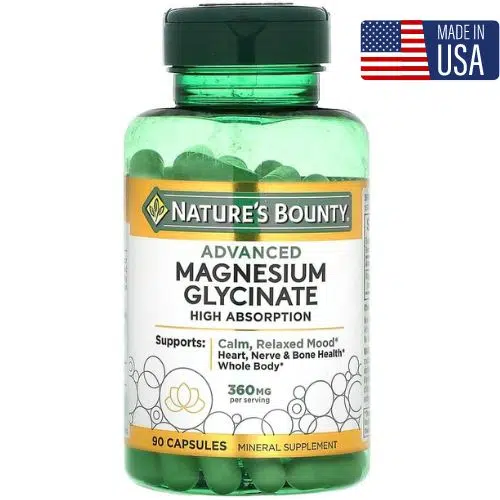 Natures-Bounty-Advanced-Magnesium-Glycinate-Capsules-Price-in-Bangladesh-.jpg Nature's Bounty, Advanced Magnesium Glycinate 360 mg (90 Capsules) - Image 1