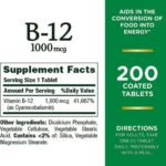 Nature's Bounty, Vitamin B12, 1000 mcg (200 Tablet) - Image 2