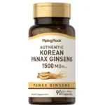 Piping Rock Authentic Korean Panax Ginseng 1500mg – 90 Capsules
