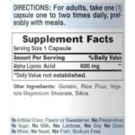 Puritan's Pride Alpha Lipoic Acid 600 mg (30 Capsules) - Image 2