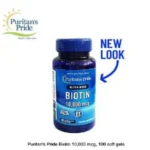 Puritan's Pride Biotin 10000 mcg (100 Softgels) - Image 2