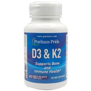Puritans Pride D3 & K2 (60 Capsules)