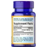 Puritan's Pride Vitamin D3 (25 mcg) 1000 IU -100 Softgels - Image 2