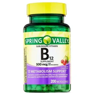 Spring Valley Vitamin B12 500 mcg (200 Tablets)