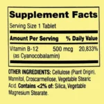 Spring Valley Vitamin B12 500 mcg (200 Tablets) - Image 2