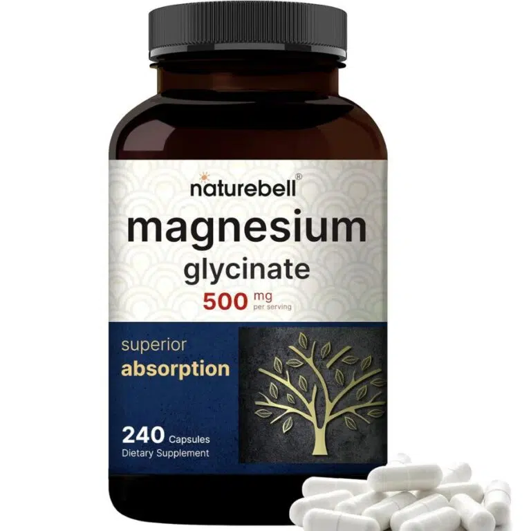 Untitled-design-14-768x768.jpg Naturebell Magnesium Glycinate 500mg (240 Capsules) - Image 1