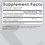 Sports Research SR Plant Based Vitamin D3 125mg + K2 100mcg (160 Veggie Softgels) - Image 2