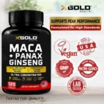X Gold Health Maca + Panax Ginseng Ultra Concentrated (120 Capsules) - Image 5