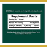 Nature’s Bounty Biotin 5,000 mcg, 72 Soft gels - Image 3